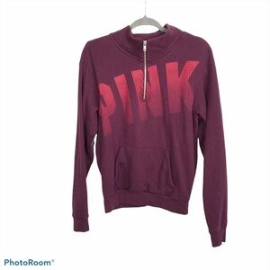 Victoria’s Secret Pink quarter zip pullover maroon